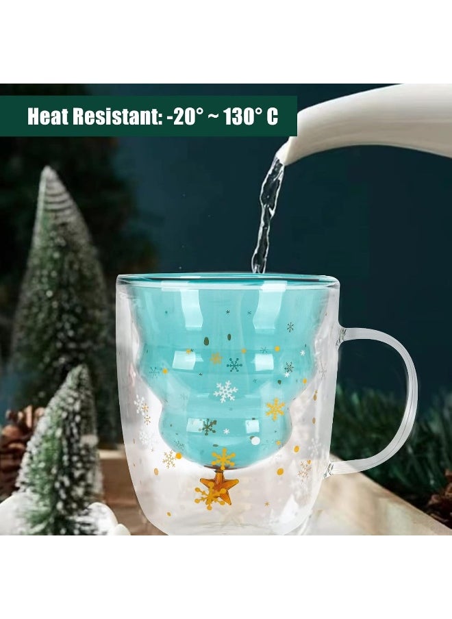 Generic FAM Christmas Mugs - Christmas Tree Coffee Mugs - Cute Mugs Christmas Double Wall Insulated Glasses Mugs - Xmas Tea Cups for Women Men Kid  - Image 3