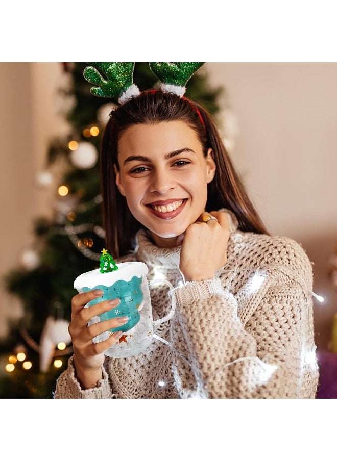 Generic FAM Christmas Mugs - Christmas Tree Coffee Mugs - Cute Mugs Christmas Double Wall Insulated Glasses Mugs - Xmas Tea Cups for Women Men Kid  - Image 4