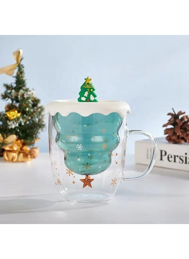 Generic FAM Christmas Mugs - Christmas Tree Coffee Mugs - Cute Mugs Christmas Double Wall Insulated Glasses Mugs - Xmas Tea Cups for Women Men Kid  - Image 2