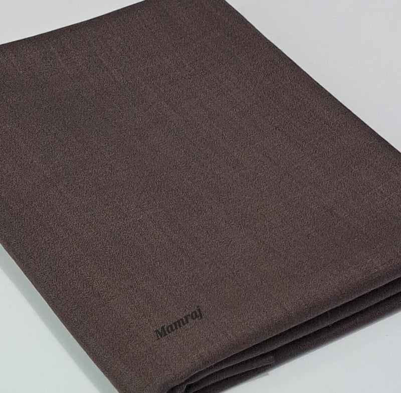 MAMRAJ Men's Solid Premium Unstitched Cotton Blend || 2.5M || Fabric For Shirt ( Formal, Casual Wear.) Set of 3 Shirt (DarkBrown - Yellow -Black) - Image 2