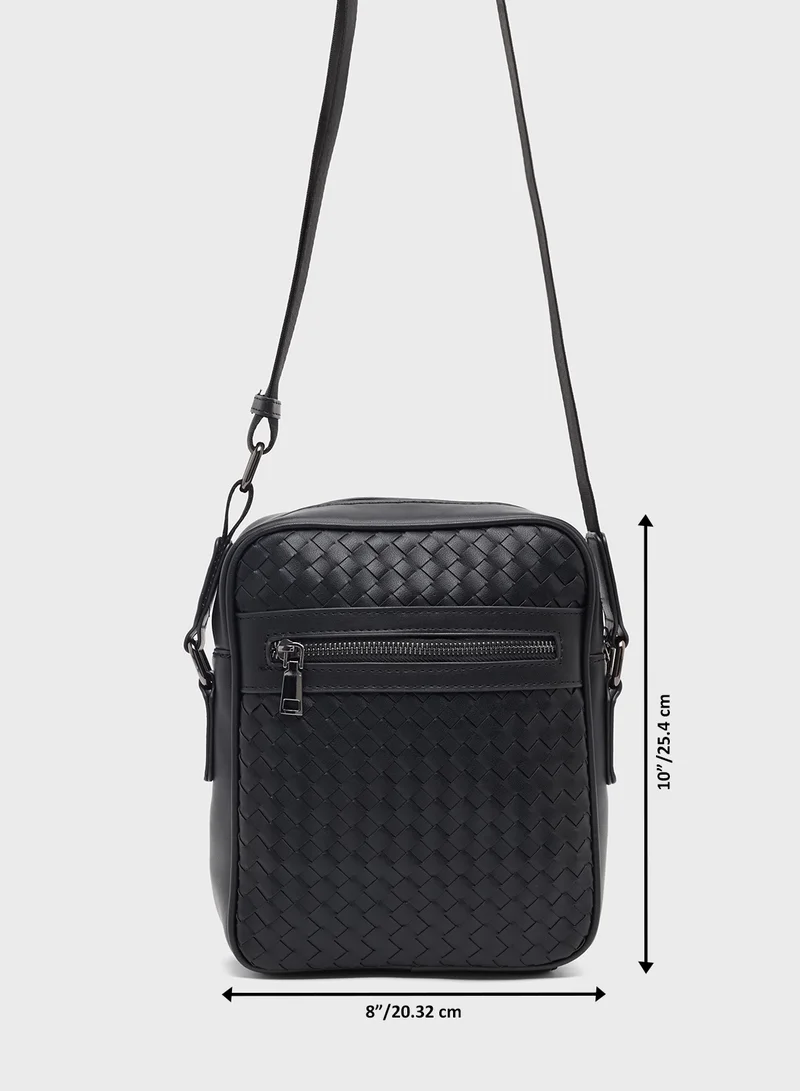Robert Wood Braided Messenger Bag