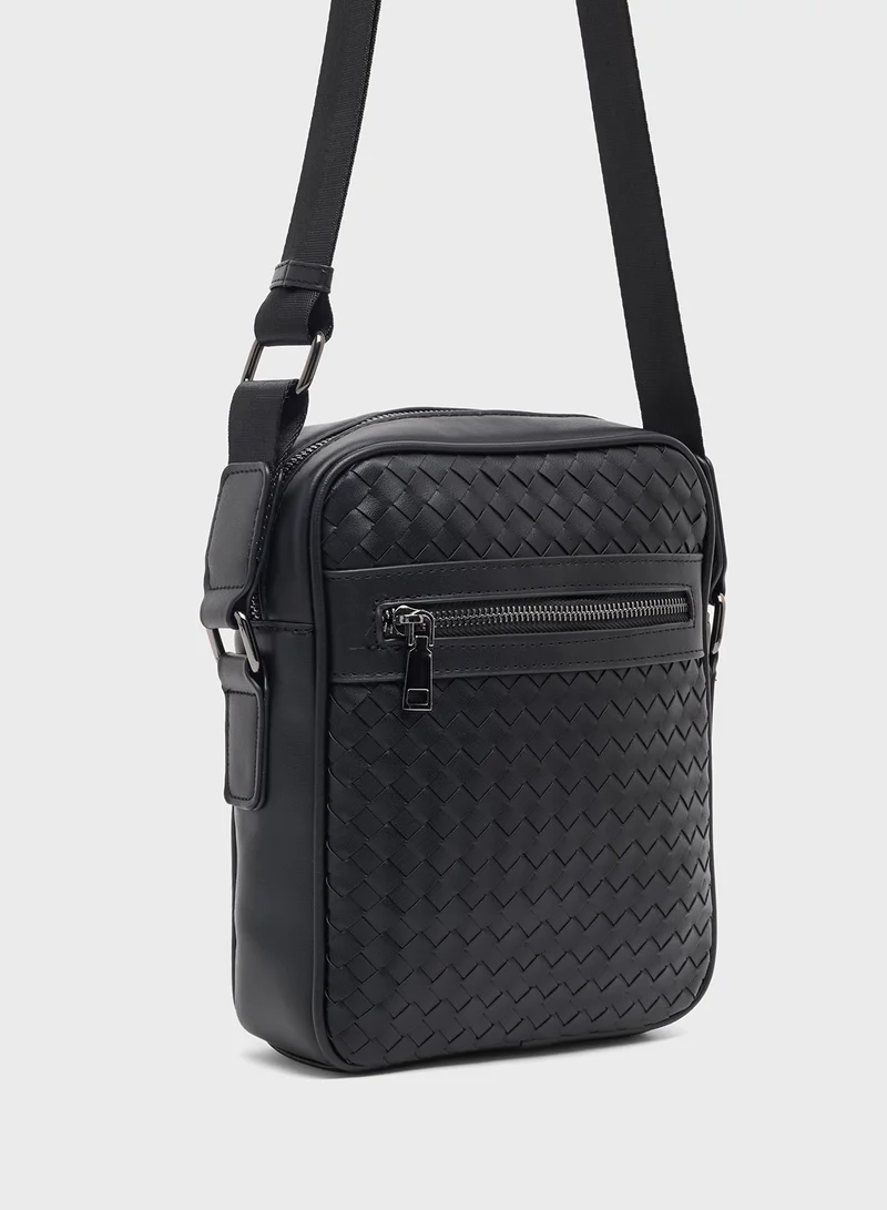 Robert Wood Braided Messenger Bag