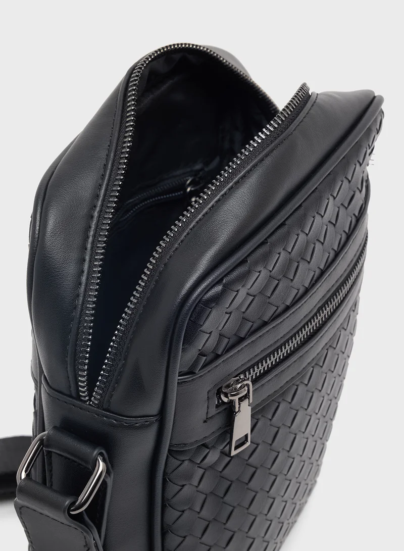 Robert Wood Braided Messenger Bag