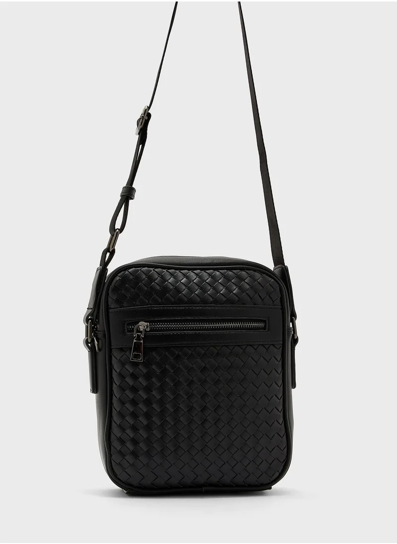 Robert Wood Braided Messenger Bag