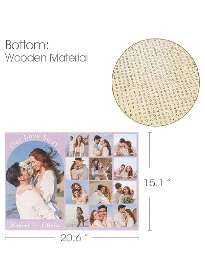 Puzzle s Day Gifts for Him Personalized Jigsaw Puzzles Picture Puzzles 300/500/1000 Pieces Wedding Gifts Birthday Gifts for Women Men - Image 4