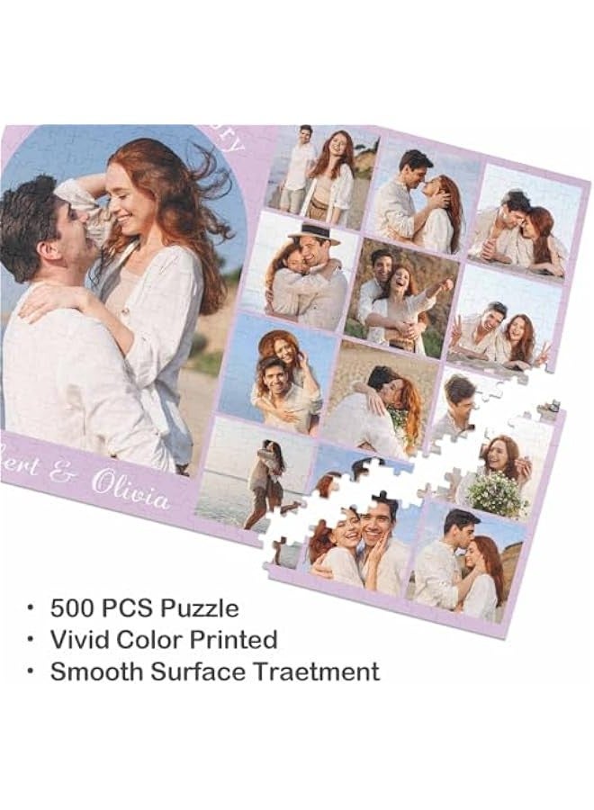 Puzzle s Day Gifts for Him Personalized Jigsaw Puzzles Picture Puzzles 300/500/1000 Pieces Wedding Gifts Birthday Gifts for Women Men - Image 2