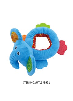 Generic Baby Fox Hand Rattle 0-1 Years Old Soothing Hand Rattle Plush Toy Newborn Hand Rattle-Color:Baby Elephant Rattle (19*12cm)  - Image 1