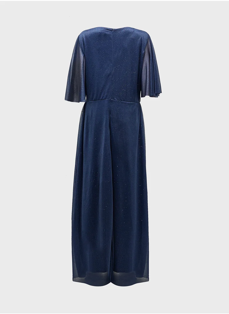 خزانة Plus Size Shimmer A-Line Dress