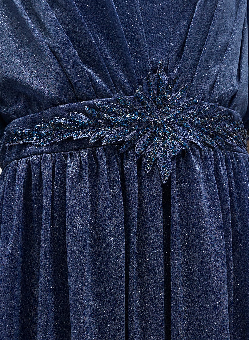 Khizana Plus Size Shimmer A-Line Dress - Image 3