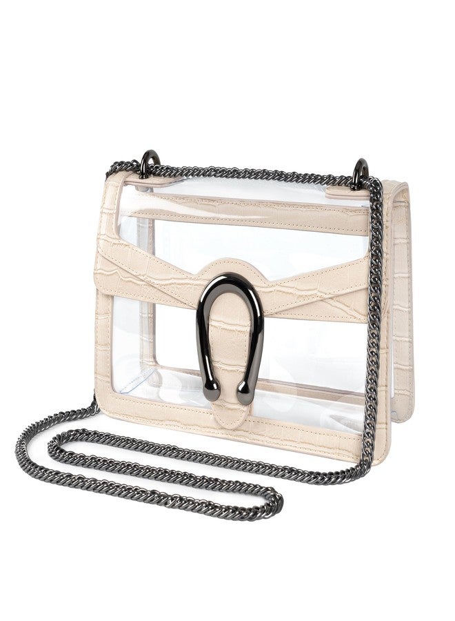 Joryin Clear Bag for Women Clear Bags Stadium Approved Shoulder Bag Crossbody Bag Small Clear Purse Chain Handbag - Image 1