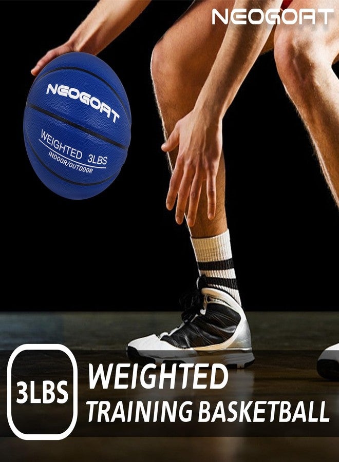 NEOGOAT 3LBS 29.5" Weighted Basketball Size 7 Heavy Basketball Training Equipment for in& Outdoor Improving Handling Dribbling, Passing&Rebounding Skills Weighted Training Basketball(Deflated) - Image 3