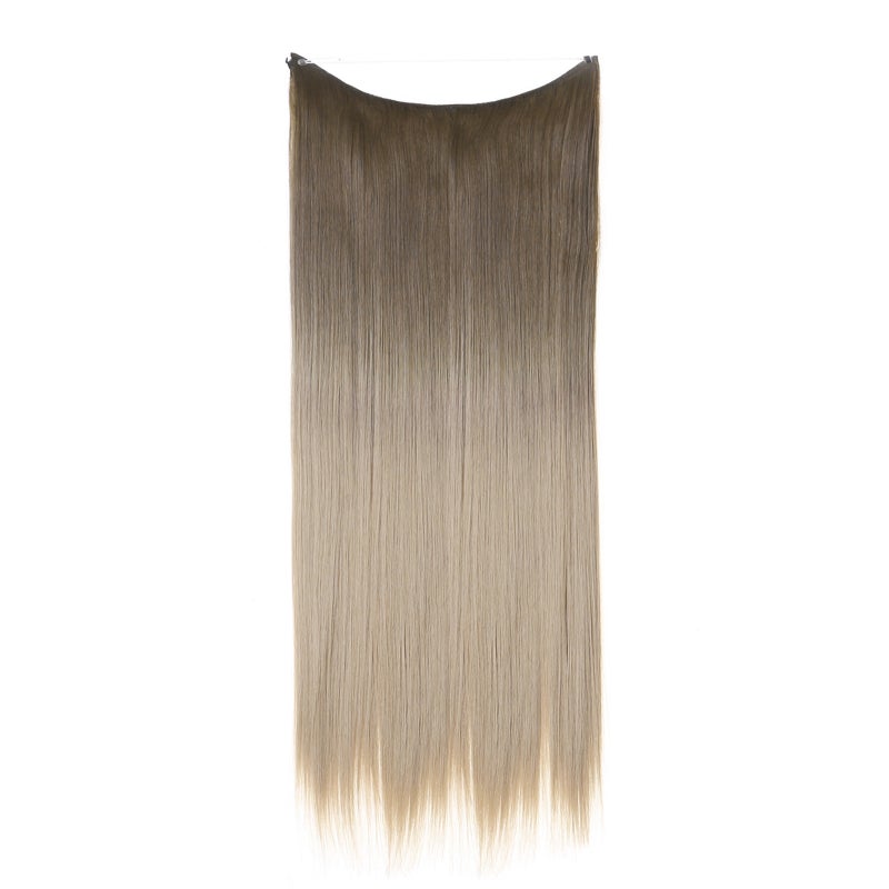Women's One Piece Adjustable Invisible Long Straight Wig Hair Extension Hair Pieces Styling Tools - Image 1