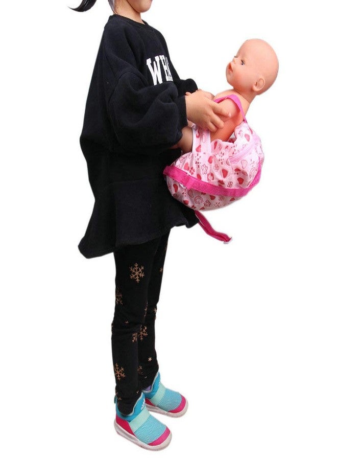 TianBo Baby Doll Pink Carrier Backpack Doll Accessories, Storage for Doll Clothes and Accessories for 15 Inch to 18 Inch Dolls - Image 2