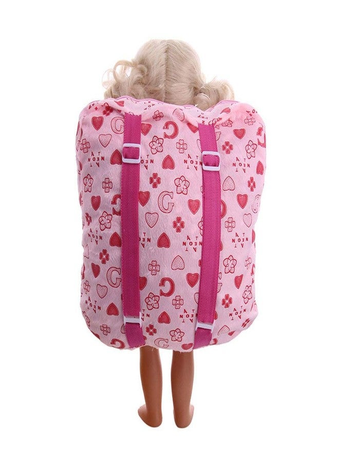 TianBo Baby Doll Pink Carrier Backpack Doll Accessories, Storage for Doll Clothes and Accessories for 15 Inch to 18 Inch Dolls - Image 3