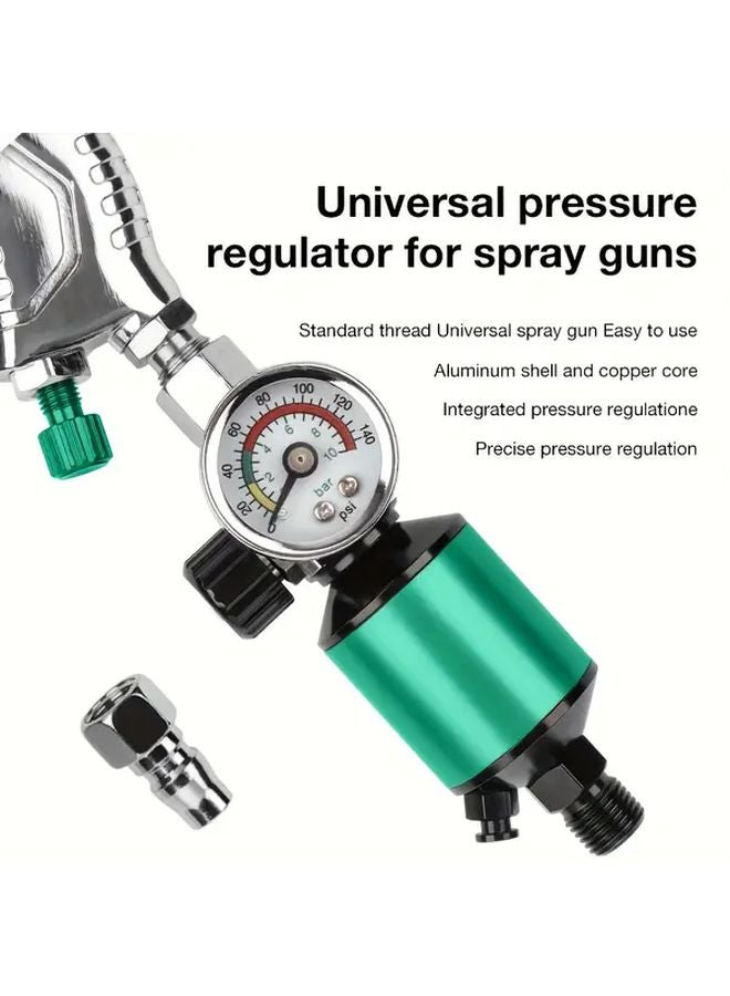 Green Heavy Duty 1 4 Inch Air Regulator Water Oil Separator for Pneumatic Tools - Image 5