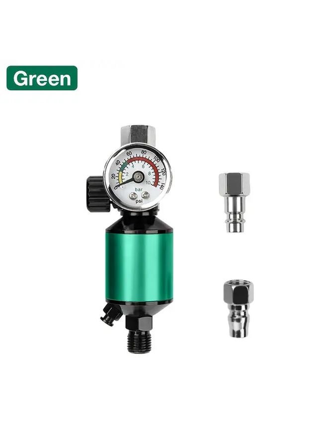 Green Heavy Duty 1 4 Inch Air Regulator Water Oil Separator for Pneumatic Tools - Image 1