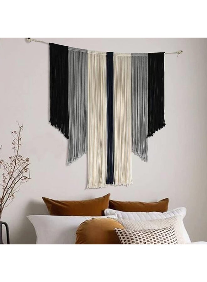 انتيكيانو مكرمية جدارية كبيرة للتعليق على الحائط، ديكور عصري بوهيمي 88x88 سم - Image 2