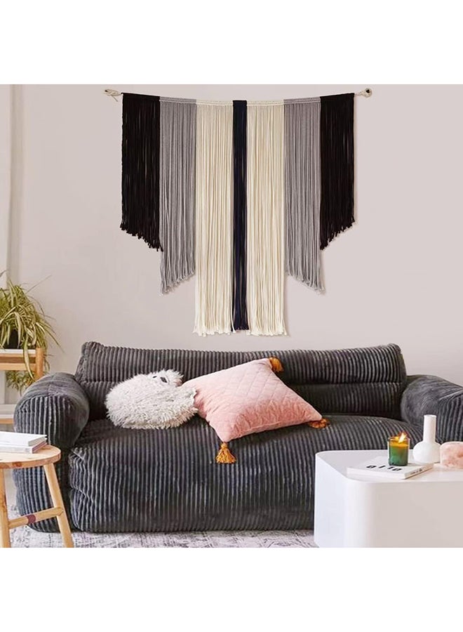 انتيكيانو مكرمية جدارية كبيرة للتعليق على الحائط، ديكور عصري بوهيمي 88x88 سم - Image 3