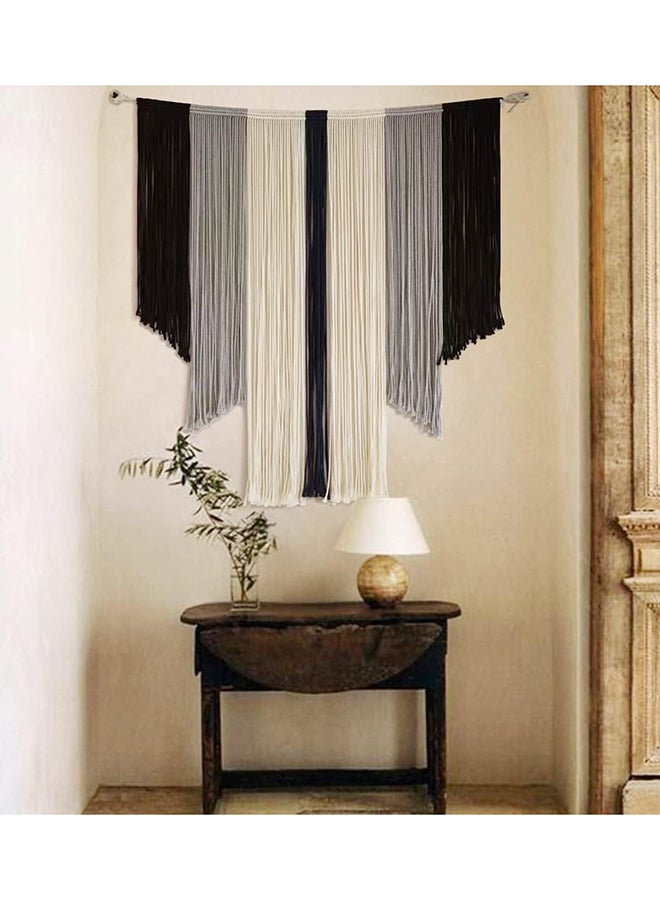 انتيكيانو مكرمية جدارية كبيرة للتعليق على الحائط، ديكور عصري بوهيمي 88x88 سم - Image 4