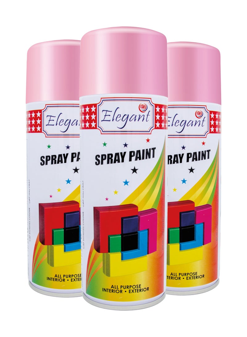 AFS Elegant 3 Piece Spray Paint Set Light Pink 400ml - Image 1