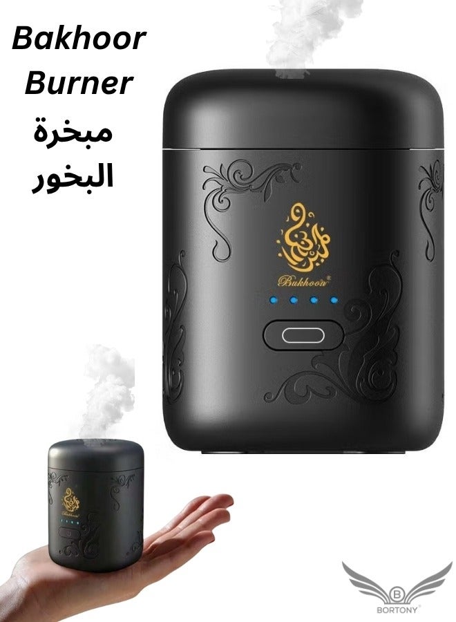 BORTONY Bakhoor Burner Mini Electric Arabian Bakhoor Incense Overheating Protection Burner Auto Shut Off Function Wide Area Coverage Car Bakhoor - Image 1