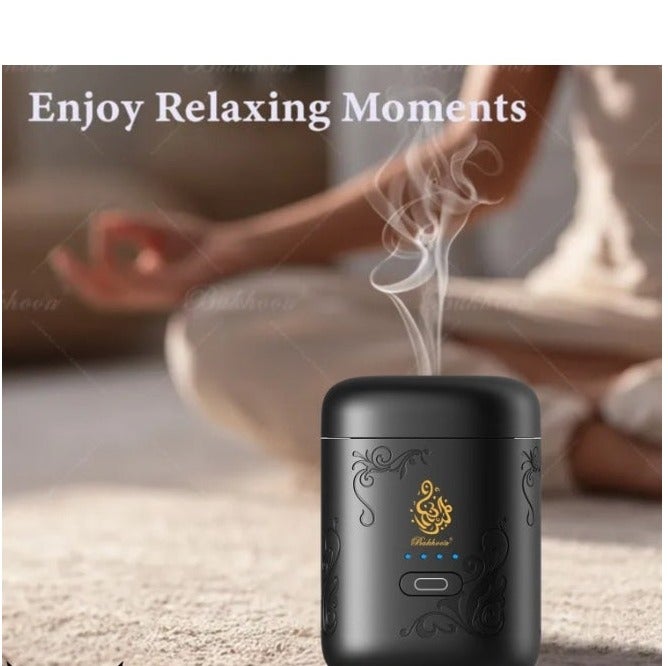 Bukhoor Bakhoor Burner Mini Electric Arabian Bakhoor Incense Overheating Protection Burner Auto Shut Off Function Wide Area Coverage Car Bakhoor - Image 3