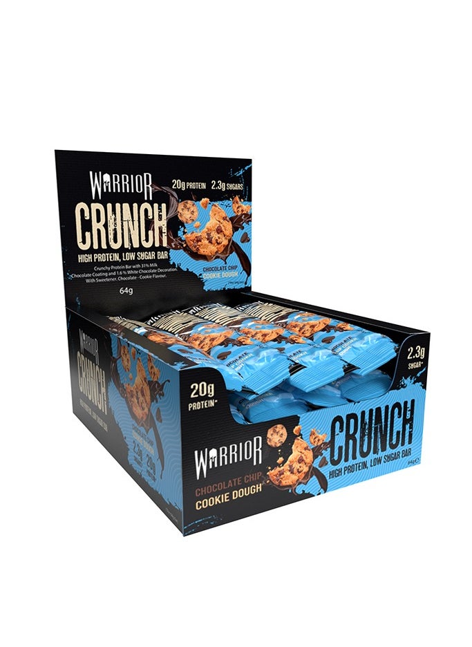 WARRIOR CRUNCH Warrior Crunch Chocolate Chip Cookie Dough 12 x 64g Bars 