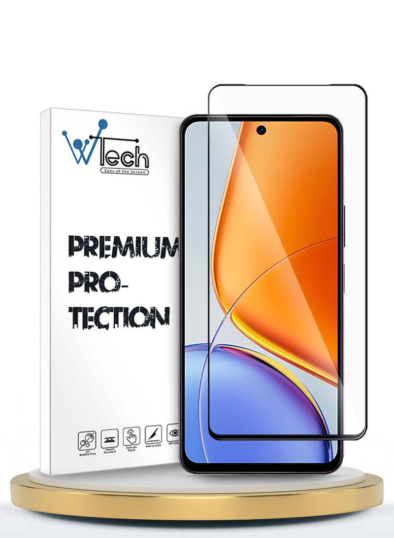 Wtech vivo Y39 5G 2025 Premium E2E Series Full Glue Full Cover Tempered Glass Screen Protector (MSGECN) - Clear/Black - Image 1