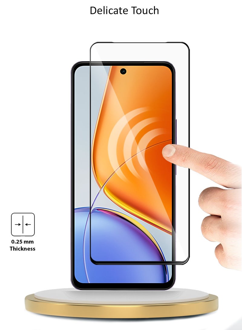 Wtech vivo Y39 5G 2025 Premium E2E Series Full Glue Full Cover Tempered Glass Screen Protector (MSGECN) - Clear/Black - Image 4