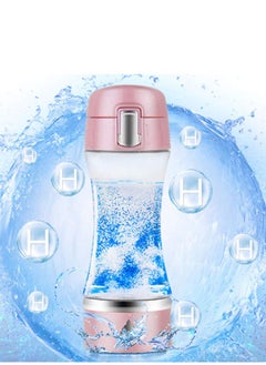 Portable Hydrogen-Rich Generator - Water Bottle Ionizer with Adapter. Utilizes SPE Technology for Hydrogen Water Generation. 1500PPB, 380ml Capacity, USB Charging