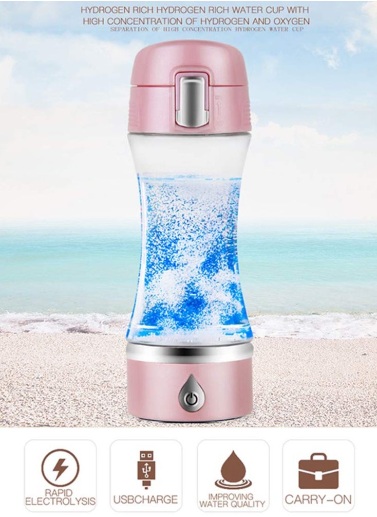 KASTWAVE - Portable Hydrogen-Rich Generator - Water Bottle Ionizer with Adapter. Utilizes SPE Technology for Hydrogen Water Generation. 1500PPB, 380ml Capacity, USB Charging - Image 1