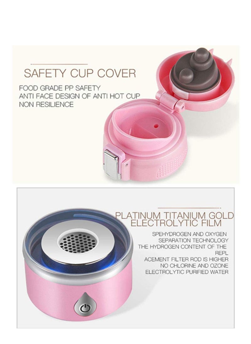 KASTWAVE - Portable Hydrogen-Rich Generator - Water Bottle Ionizer with Adapter. Utilizes SPE Technology for Hydrogen Water Generation. 1500PPB, 380ml Capacity, USB Charging - Image 1