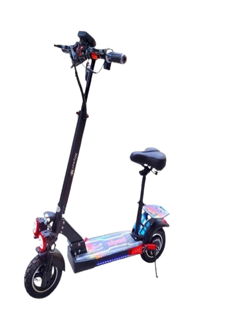 NIYAZI Electric Scooter | Electric Scooter for Adults | Upgraded Foldable Scooter | Powerful 1000W Electric Motor | 48V – 13Ah Lithium Battery | 3 Front LED Headlights | Fully Illuminated Chassis | Modern Digital Display | 10-Inch Off-Road Tires | 2 Remote Starters - Image 1