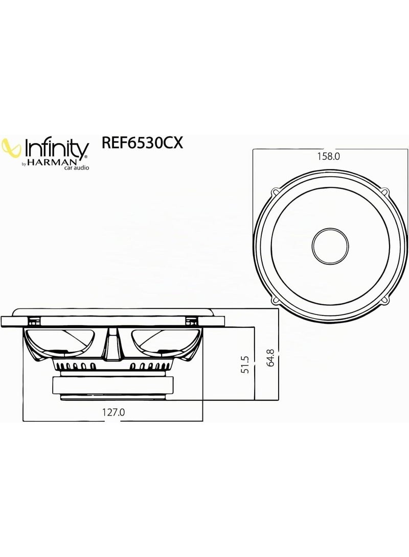 Infinity Reference 6530cx 6-1/2" (160mm) component car speaker | 90W RMS, 270W Peak Power - Image 4