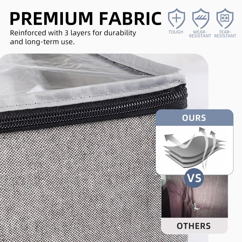 TAILI Under Bed Vacuum Storage Bags for Comforters and Blankets, Save 80% Space, Large Capacity Foldable Under Bed Storage Box for Quilts Pillow Blankets Linen, 41" x 17.7" x 6", Jumbo Vacuum Seal - Image 3