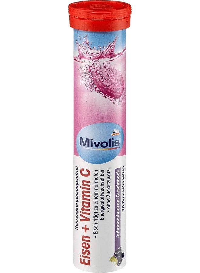 Mivolis Iron + Vitamin C effervescent Tablets - Dietary Supplements 1 Pack x 20 pcs | Germany - Image 1