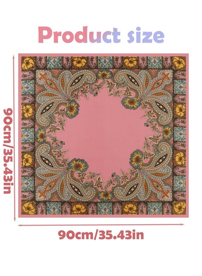 OXYGLOBE Scarf for Women Stylish, Bandanas for Women Exquisite and Beautiful Head Scarf Silk Scarf Comfy Silk-Feel Beach Headwraps Pillow Cover Gift for Pretty Casual Outings Date Night - Image 2