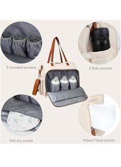 Gonice Diaper Bag Backpack, Fashion Travel Diaper Backpack Changing Baby Bag  - Image 3