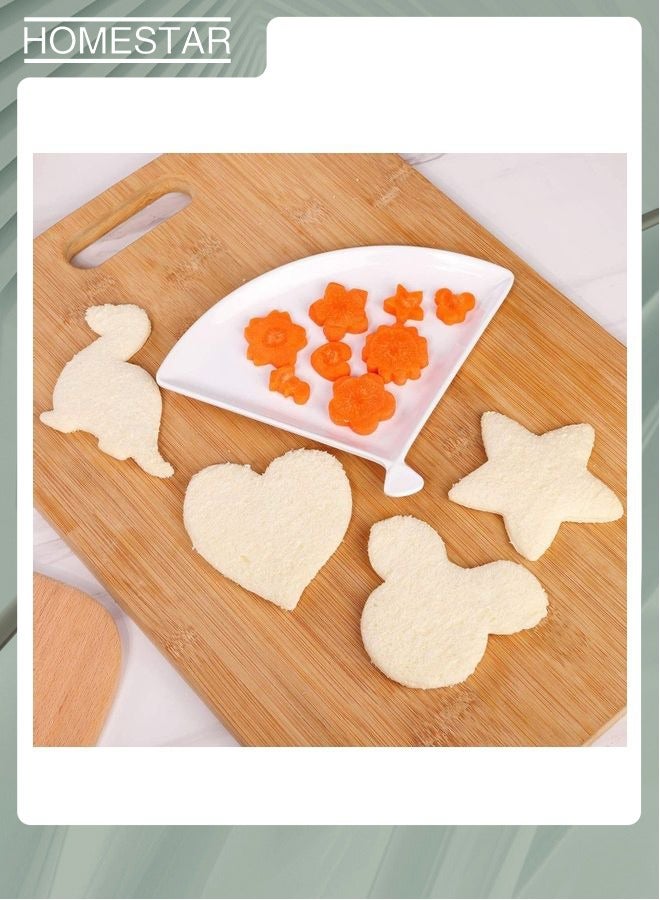 HOMESTAR 12Pcs Stainless Steel Sandwich Cookie Cutters Set Mini Vegetable Fruit Cutters Food Grade Cookie Cutter Mold for Kids Food Decoration Tools for Kitchen Multicolor  - Image 4
