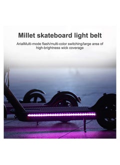 Generic Electric Scooter LED Strip Light, 2 Pack Night Cycling Foldable Colorful Lamp Waterproof Safety Skateboard Decorative Accessories for Xiaomi M365/pro, for Ninebot/for Mercane Wide Wheel Scooter  - Image 3