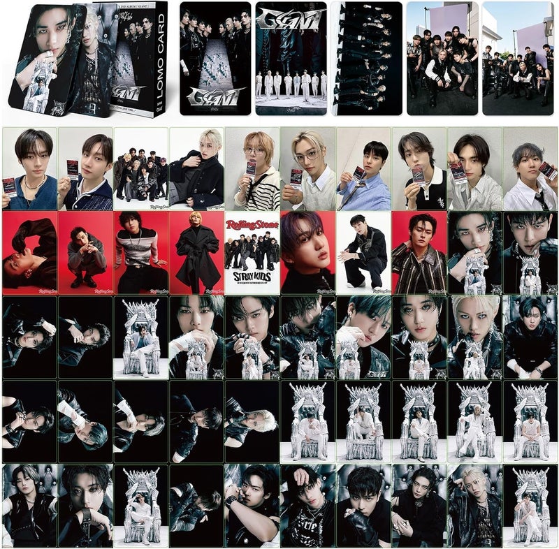 KPOPBP Stray Kids Giant Album Photocards 55 PCS KPOP Photo Cards SKZ Merch LOMO Card Set, Gift for Boys and Girls - Image 2