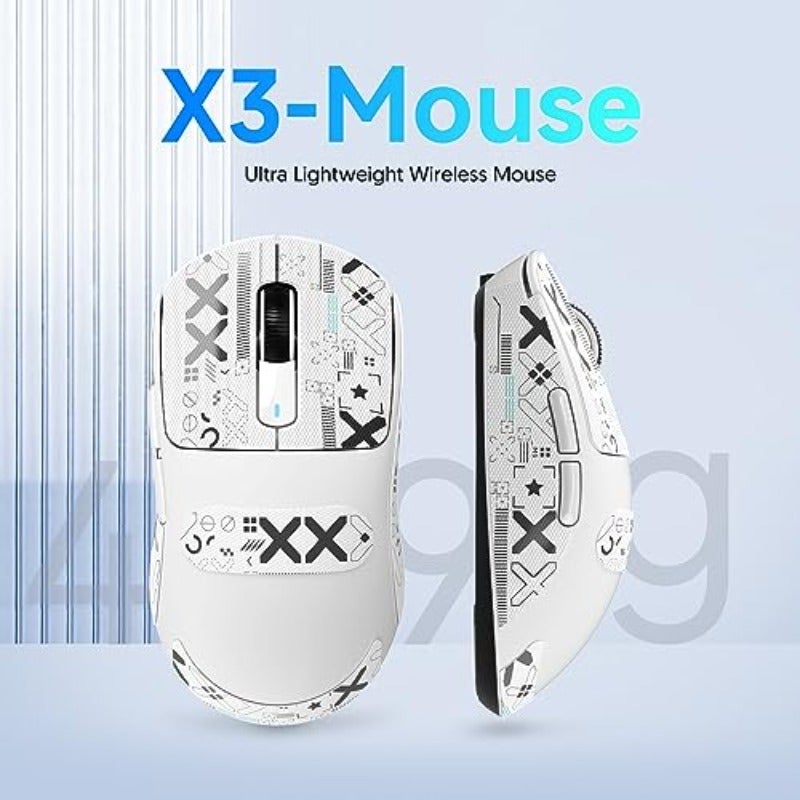 X3 49g Super Light Mouse with Ribbon PixArt PAW3395 Sensor BT 2.4G 6 Adjustable DPI 26000 200 Hours Battery - Image 2