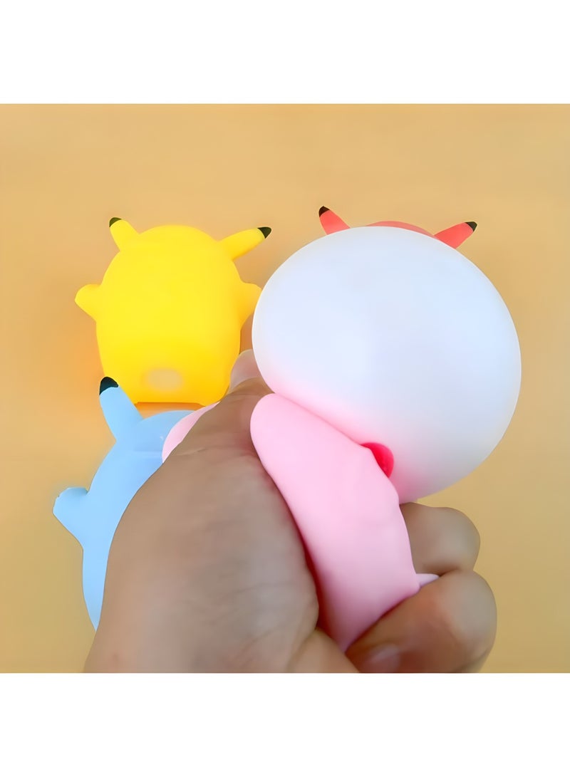 MAGIC VAULT 4 قطع لعبة إسفنجية | ألعاب بيكاتشو القابلة للتمدد | ألعاب Kawaii Squishies، ألعاب صغيرة لتخفيف التوتر من أجل هدايا فنية، جوائز الفصل الدراسي، هدية عيد ميلاد - Image 2