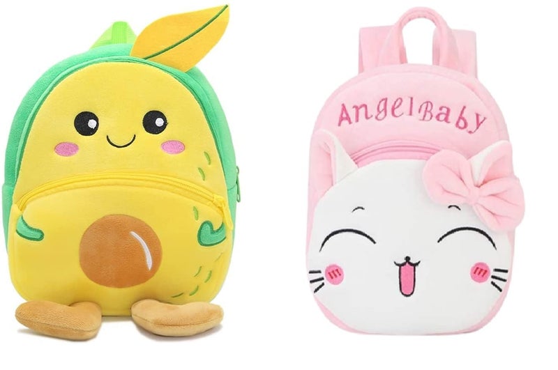 blue tree Cute Boy's and Girl's Plush Bag Medium Quality Full Embroidery Designs Mini Travel Backpack Mango (Mango-Angel Baby) - Image 5