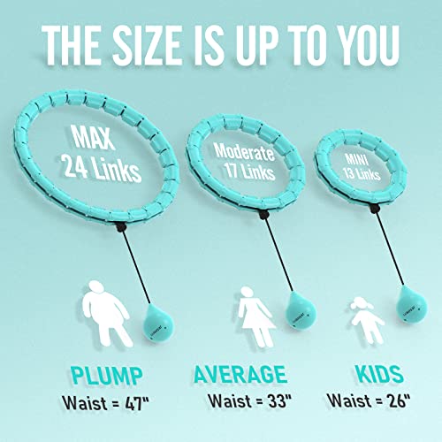 JKSHMYT Weighted Hula Circle Hoops for Adults Weight Loss, Infinity Fitness Hoop Plus Size 47 Inch, 24 Detachable Links, Exercise Hoop Suitable for Women and Beginners - Image 2