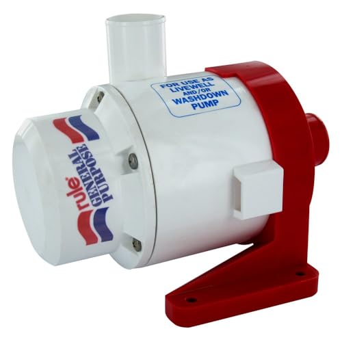 Rule 17A Marine Rule 3800 Marine General Purpose Centrifugal Pump (3800-GPH, 12-Volt) , White/Red - Image 5