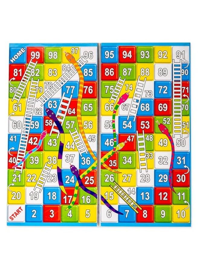 RATNA'S - RATNA'S Classic Strategy Game Little Snakes and Ladders with Ludo 2 In 1 for Young Businessman (Multicolour) - Image 1