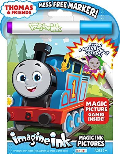 Bendon Thomas All Engines Go 20 Page Imagine Ink Coloring Book with 1 Mess Free Marker - Image 1