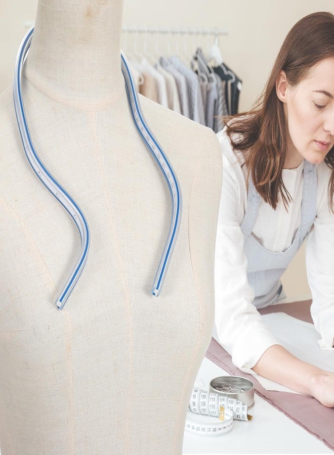 Styquenzer 2 PCS Flexible Curve Ruler for Drawing, Double-Side Bendable Curve Ruler Plastic 60cm/24 Inch Sewing Rulers for Drawing, Sewing, Engineering, Design Graphics, Pattern Making - Image 5