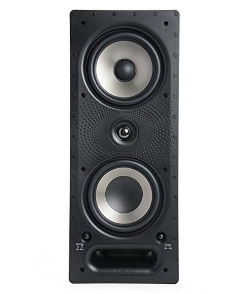 Polk Audio 265RT 3Way inWall Speaker The Vanishing Series Easily Fits in CeilingWall HighPerformance Audio Use in Front Rear or as Surrounds with Power Port Paintable Grille Black